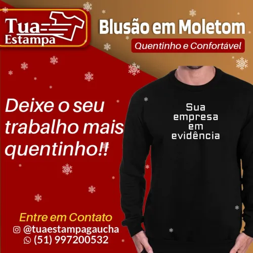 Blusão em Moletom Personalizado - Tua Estampa