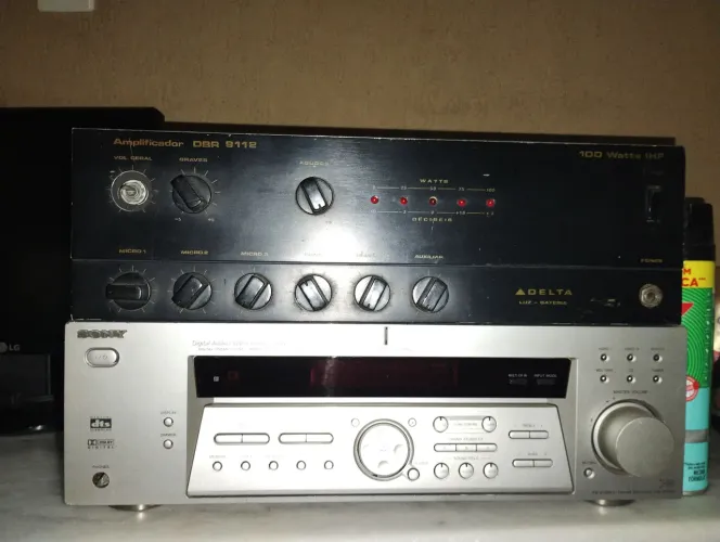 Receiver Sony + Amplificador DBR 9112
