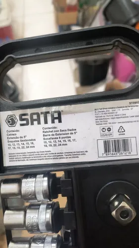 Jogo de Soquetes Sextavados SATA com Catraca