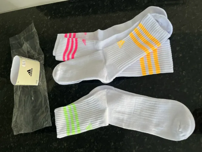Kit Meias Esportivas Adidas - Originais - Novas - 3 pares