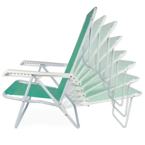 Cadeira Reclinável Aluminio Mor 8 Posições - Verde Anis