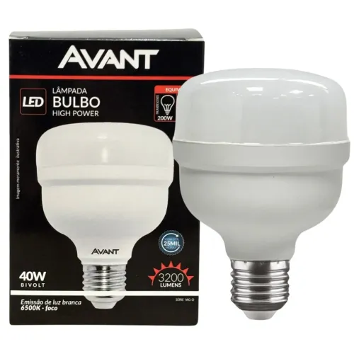 Lâmpada LED Bulbo High Power 40W 3200 Lumens