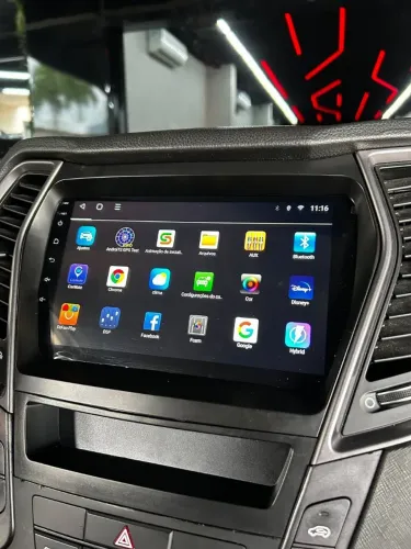 Central Multimídia Android Completa - Hyundai Santa Fé