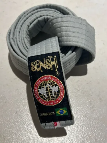 Faixa de Taekwondo Cinza Senshi - ESCOLHA A COR, valor de 1 faixa!