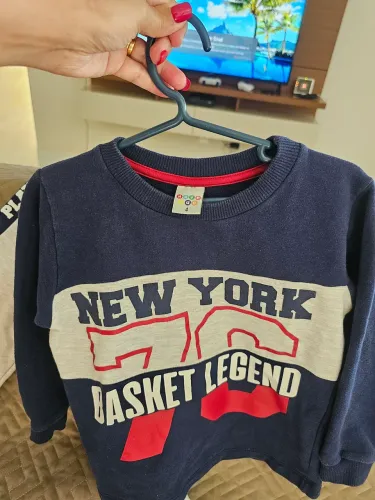Conjunto de Moletom Infantil New York - Tam 4/6