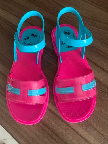 Sandália Grendene Luluca Lets Go Menina 22416 Rosa/azul numero 34