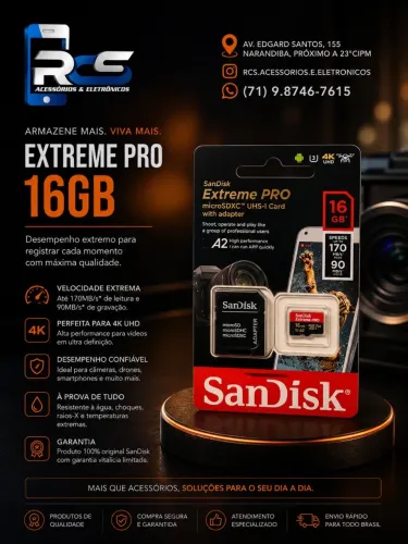 Cartão de Memória 16GB