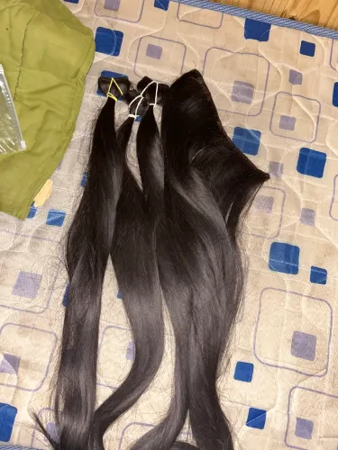 Cabelo Fibra Europeia Castanho Escuro Natural - Ótimo Estado