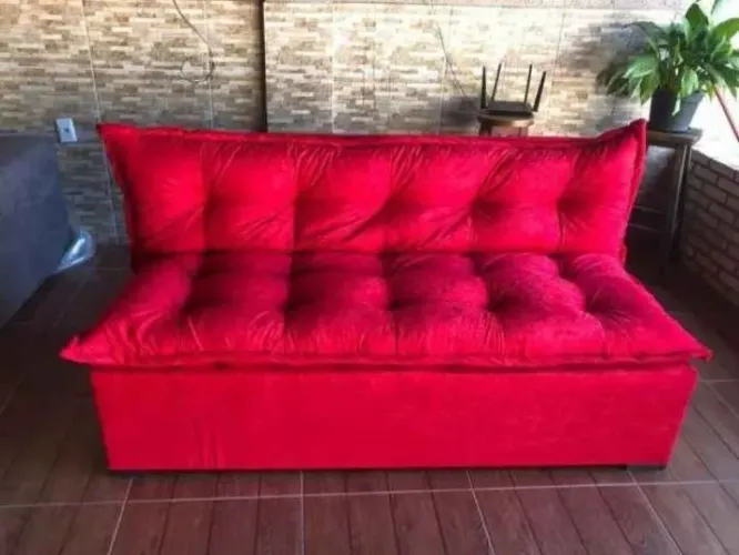 Sofá cama vermelho