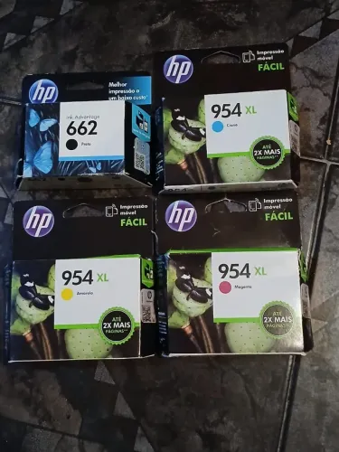 CARTUCHOS HP ORIGINAIS - 662 PRETO ; 954xl MAGENTA ; 954xl CIANO ; 954xl AMARELO ORIGINAIS