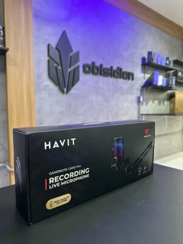 MICROFONE GAMER HAVIT GK50 PRO RGB PRETO