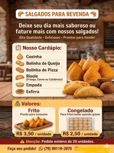 Salgados para revenda