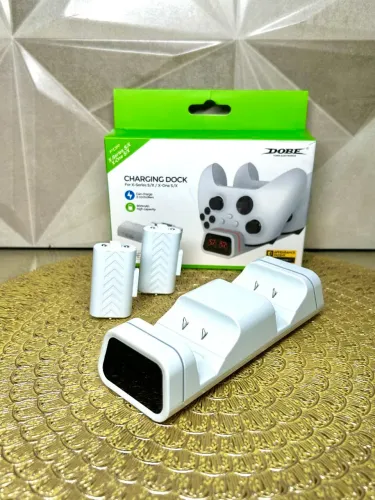 Base Carregador Duplo para Controles Xbox com 2 Baterias