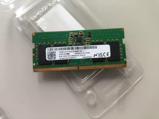Kit 16GB Memória RAM Notebook DDR5 4800MHz Micron (2x 8GB) - Perfeito Estado