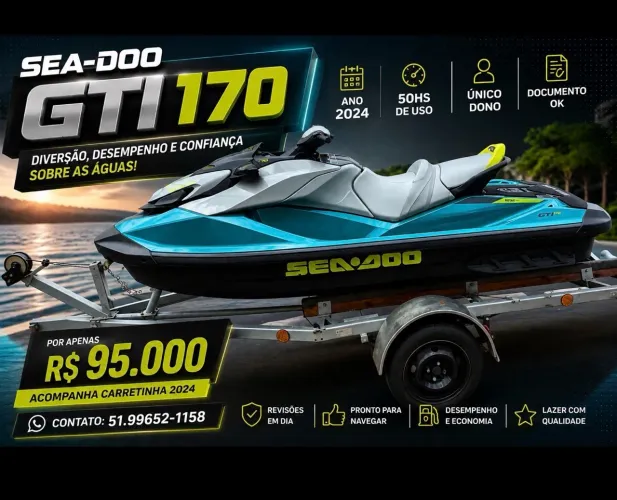 SEA DOO GTI 170 2024 com 50 HORAS 