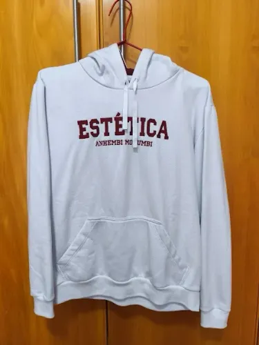 Moleton Blusão Jaqueta Branca Estetica Anhembi Morumbi tamanho M