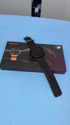 ? Smartwatch Watch Ultra 9 HW Preto - Android e iPhone - Completo