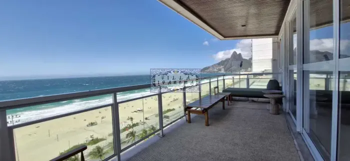 PRAIA DE IPANEMA POSTO 9 LUXO FRONTAL 230M² VARANDÃO VISTA SENSACIONAL 3 QUARTOS 5 BANHEIR