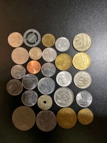 lote de moedas coleção