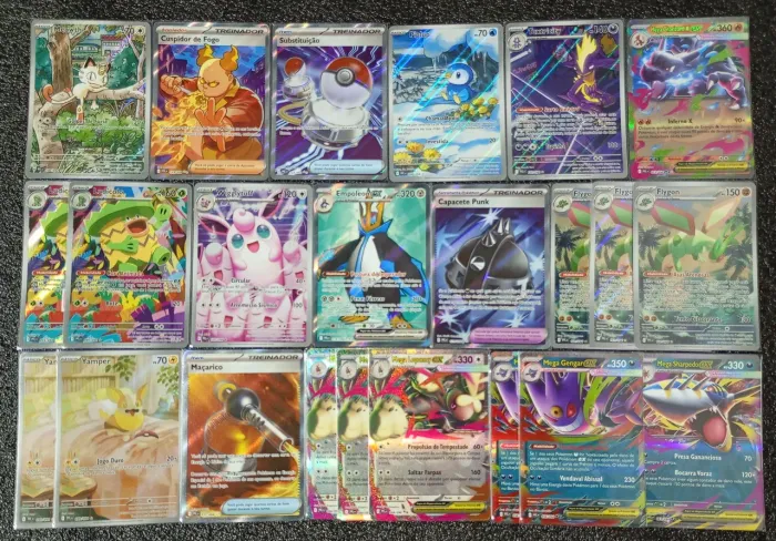 Cartas de pokémon coleção fogo fantasmagórico