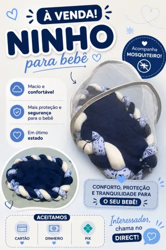 Ninho para bebe+ mosquiteiro