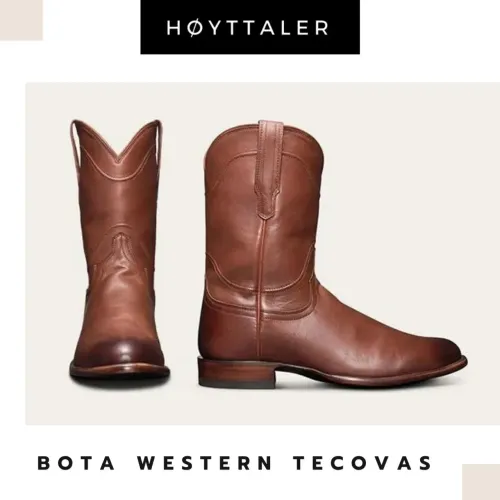 bota western tecovas the dean roper cano curto marrom