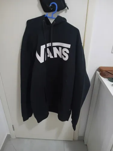 Moletom Vans preto GG na etiqueta