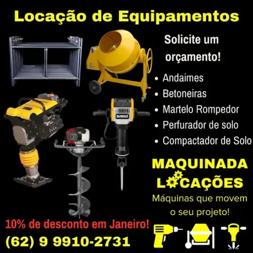Aluguel de Equipamentos para Construção - Entrega Rápida