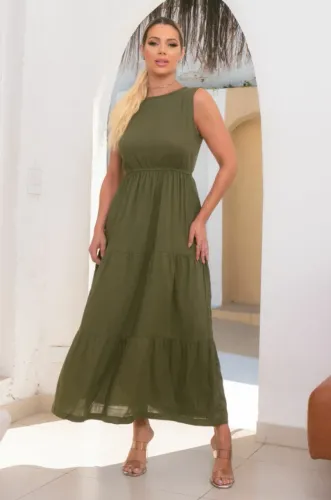 vestido longo 3 Marias em viscose (novo). Tamanho M