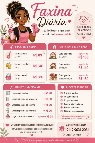 Faxina e diária