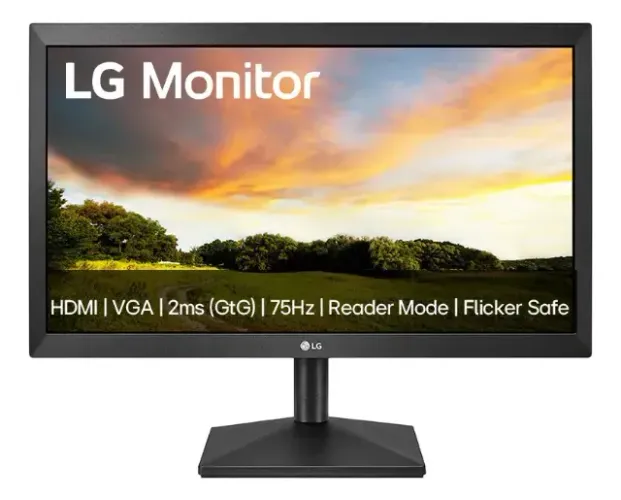 Monitor PC LG 19.5'' 20MK400H-B LED HD HDMI VGA (D-Sub) 75Hz 2ms(GtG) Ajuste de Inclinação
