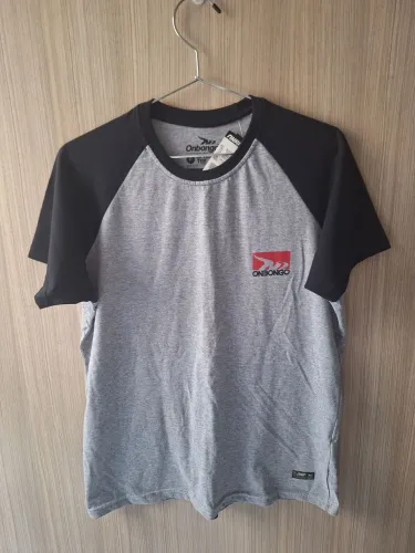 Camiseta Original da Onbongo Surf Estampa Preto com Cinza Tamanho P Novo