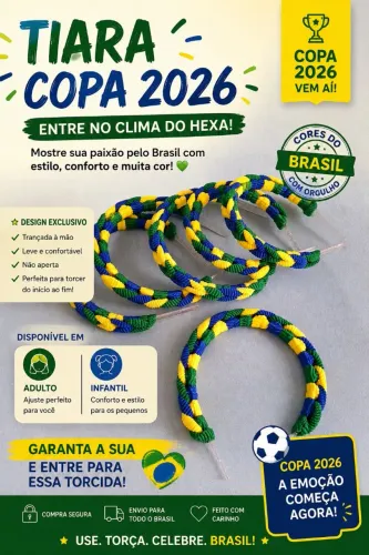 Acessórios da Copa 2026 Tiaras e Brincos