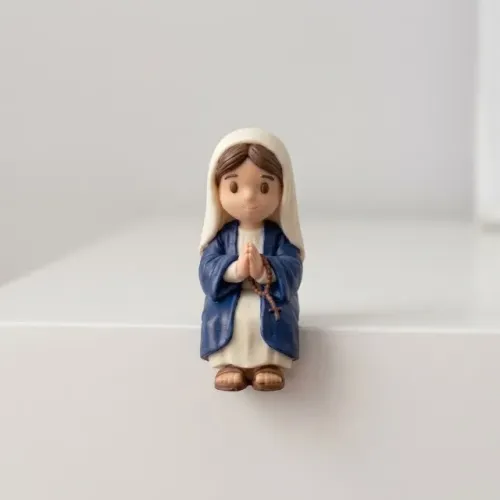 Miniatura Sentada Maria Nossa Senhora - Colecionável Religioso
