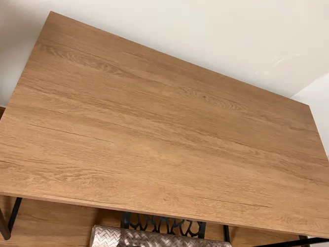Mesa para Escritório 135x68 cm em MDF F20 Freijó/Preto Fosco Pradel Dalla Costa