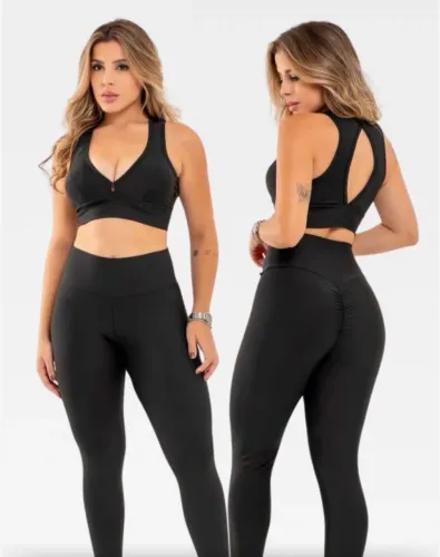Roupas de academia na etiqueta