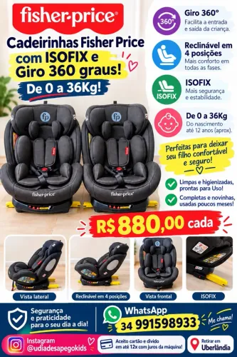 Cadeirinhas Fisher Price Giro 360 NOVINHA
