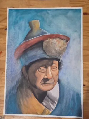 Pintura em Aquarela - Estudo de retrato