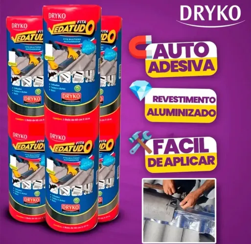 Manta Asfáltica Auto Adesiva Aluminizada - 60 cm X 10 metros 