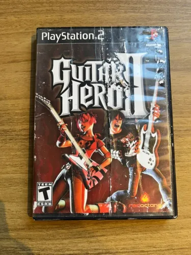 Jogo PS2 -Guitar Hero 2 (Capa e manual danificado)