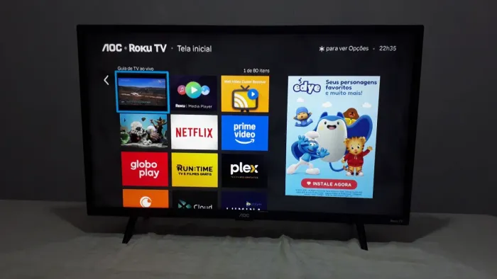 VENDO TV SMART AOC ROKU 32' COMPLETA COM WIFI