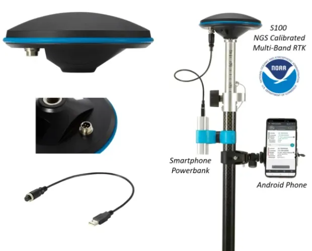 GNSS RTK POLARIS S100 - 2 APARELHOS (BASE E ROVER)