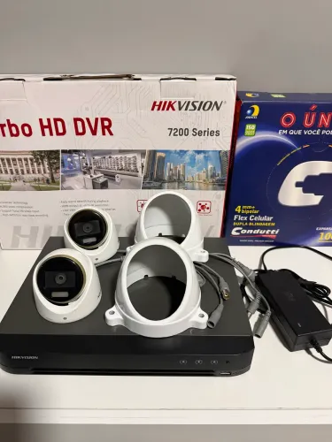 Kit câmeras de segurança colorvu + DVR Hikvision