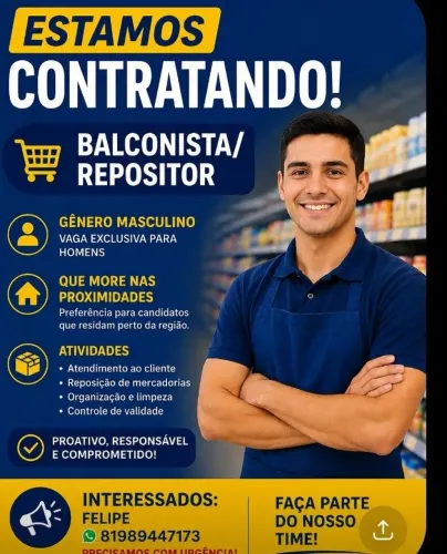 Precisando de balconista urgente 