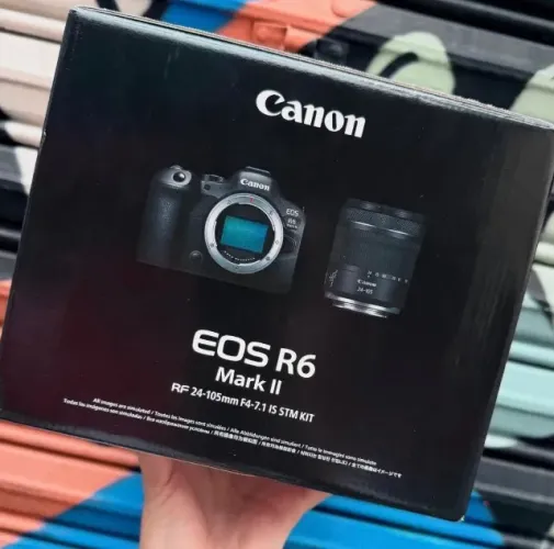 Câmera cânon R6 Mark II Kit com Lente 24-105mm Nova 