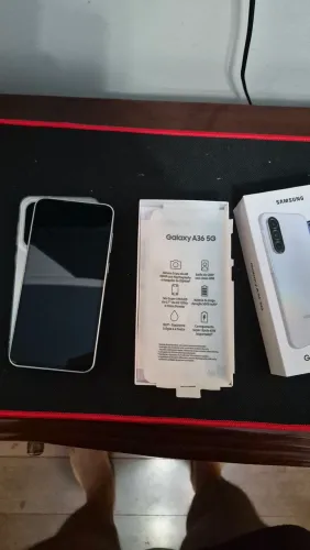 Smartphone Samsung Galaxy a36 branco perola - impecavel