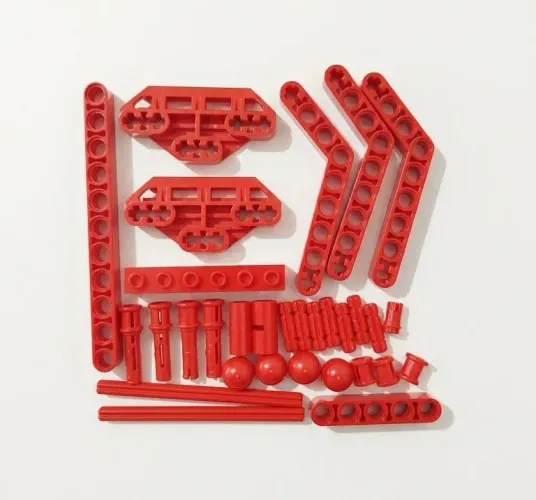 Lote de peças vermelhas de Lego original