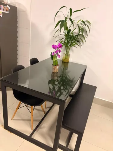 Mesa de jantar industrial