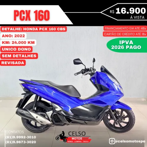 PCX 150 2022 c/24.000km IPVA26 PAGO FINANCIO 48x ACEITO SUA MOTO
