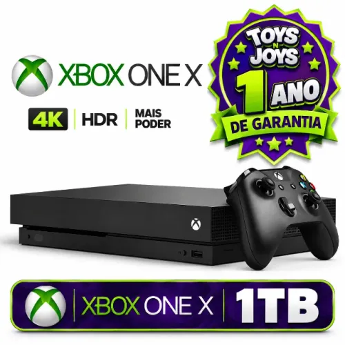 Xbox One X 4K 1TB + Jogo + 01 Ano de Garantia